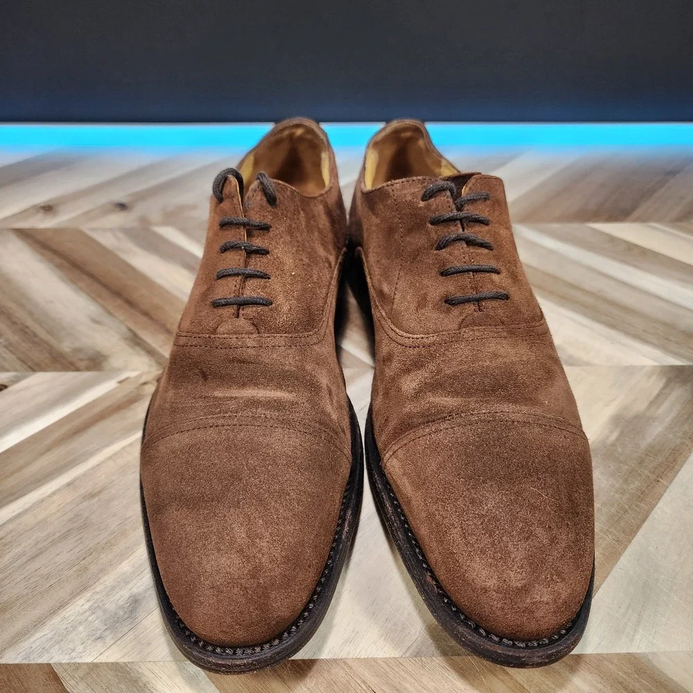 Charles Tyrwhitt Brown Suede Brogue Cap Toe Oxford Shoes Men's UK 8.5 / US 9.5